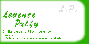 levente palfy business card